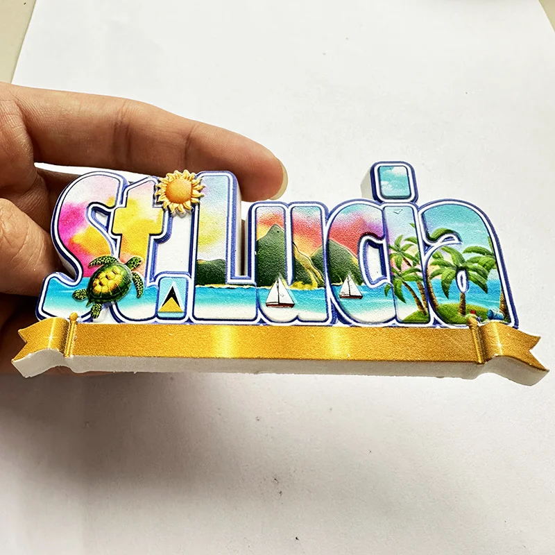 سانت لوسيا ويست إنديز، ملصق ثل - مراجعة Art Craft Magnet وسعره