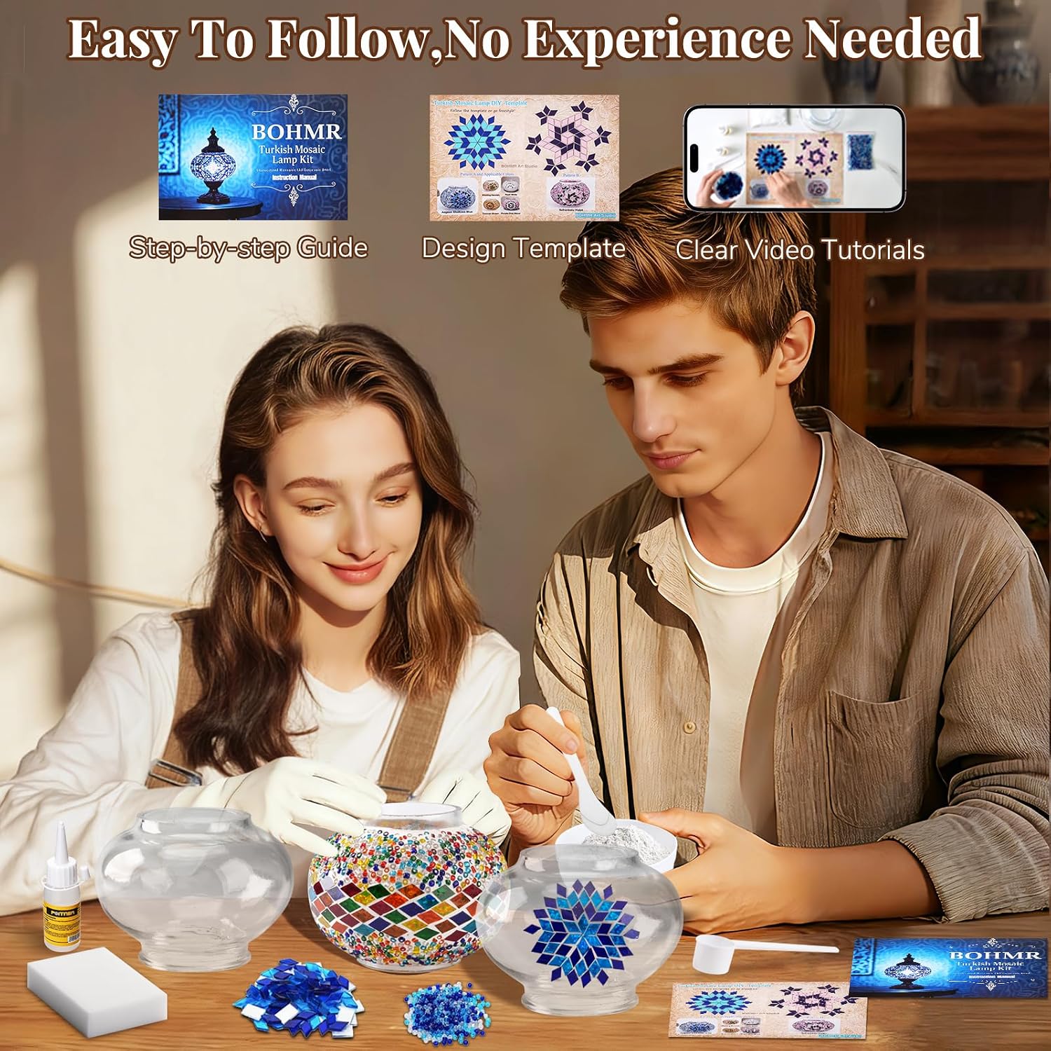 طقم صنع مصباح تركي فسيفسائي ثل - مراجعة Art Craft Kits For Adults وسعره