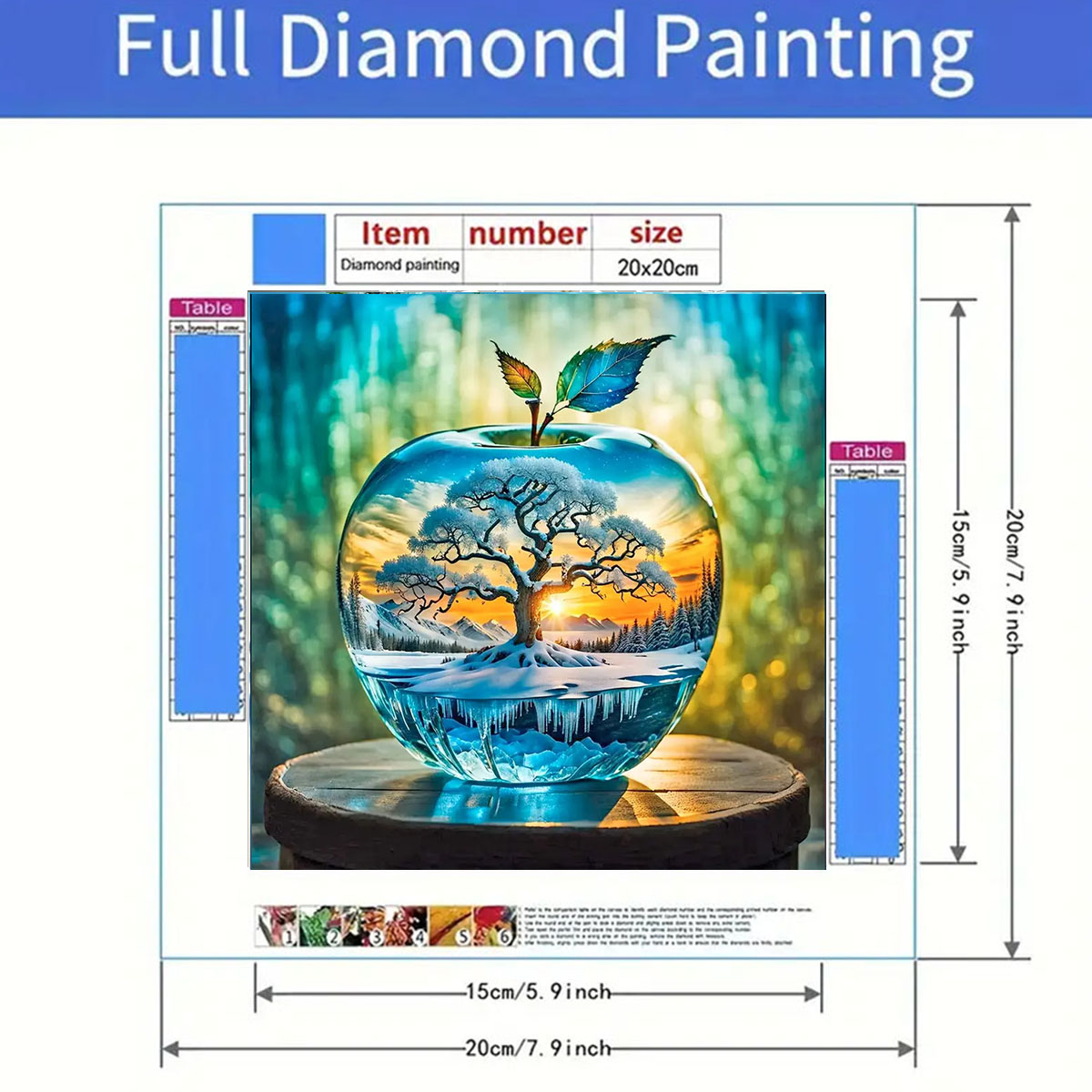 مجموعة ألوان ماسية بنمط التفاح - مراجعة Art Craft Kits For Adults وسعره
